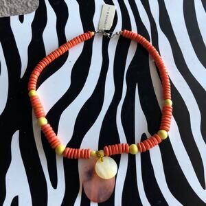 3 for $30 Stephan & Co. Wooden Beaded Orange and Yellow Necklace